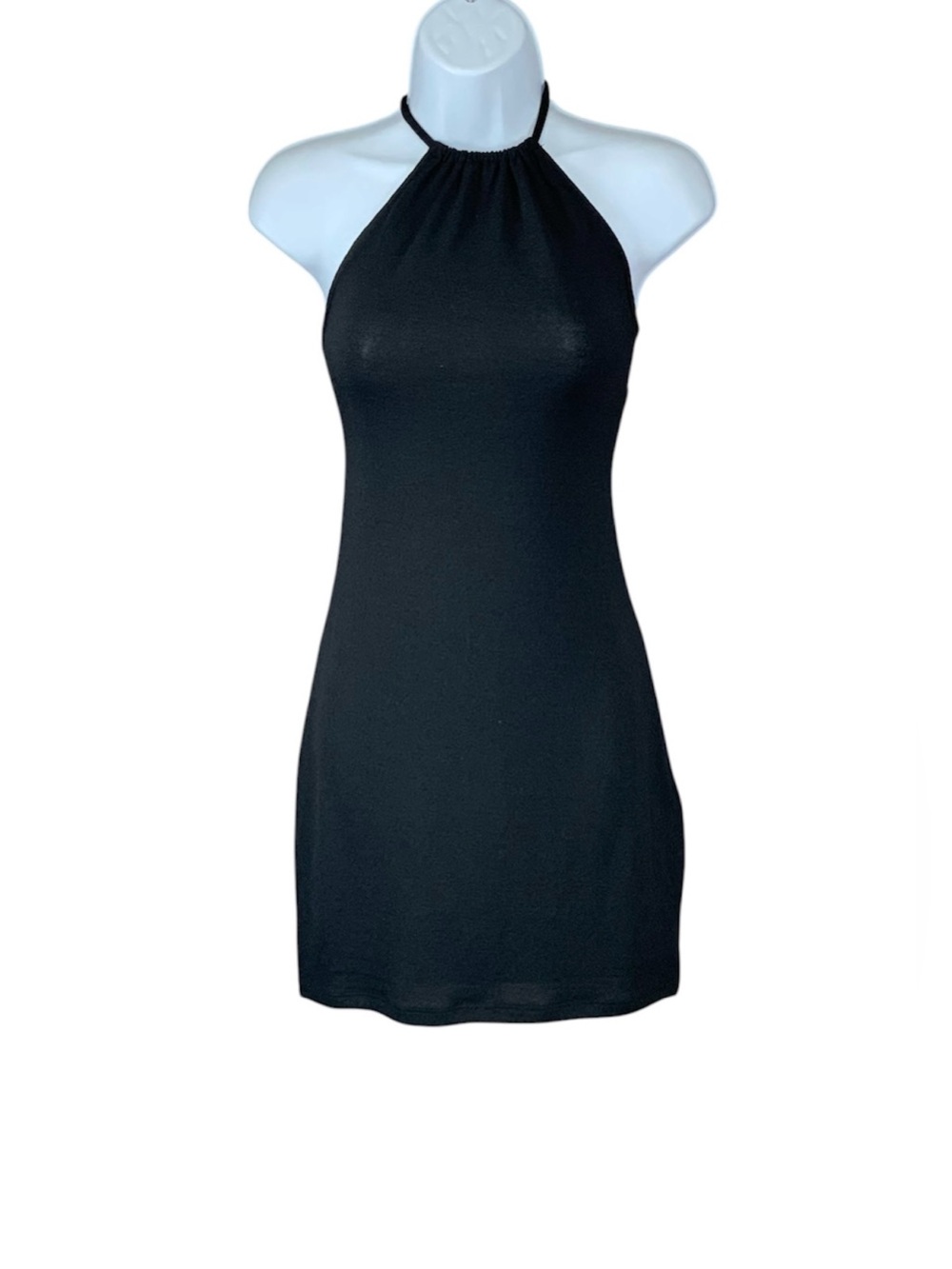 H&M Black Halter Mini Dress